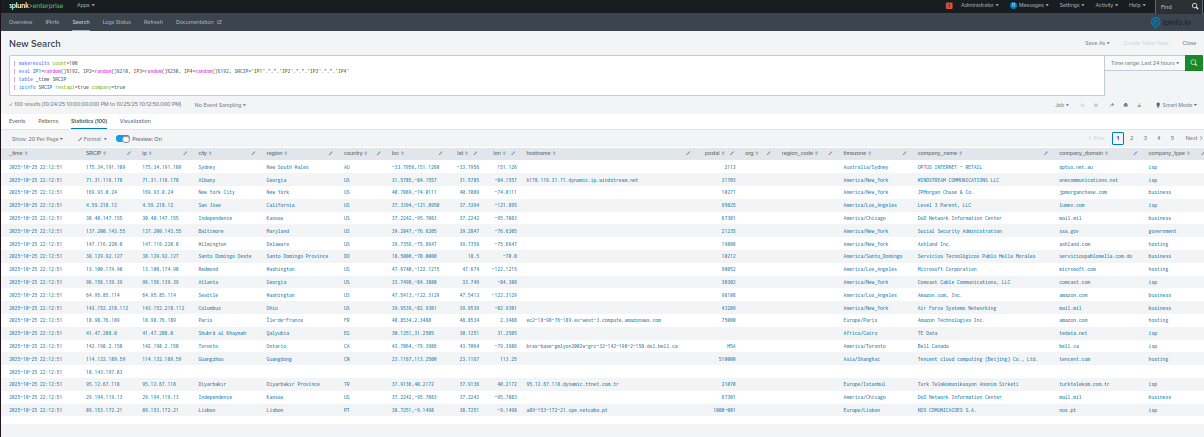 IPinfo Splunkbase App Download