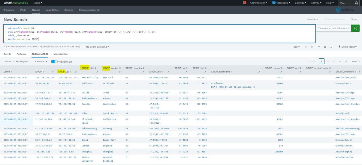IPinfo Splunkbase App Download